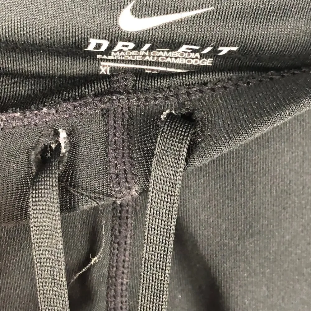 Nike Dri-FIT Filament Running Tights 332926-010 Mens XL Black Ankle Zip EUC
